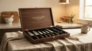The best oyster knife presented in a smart gift box with a cloth